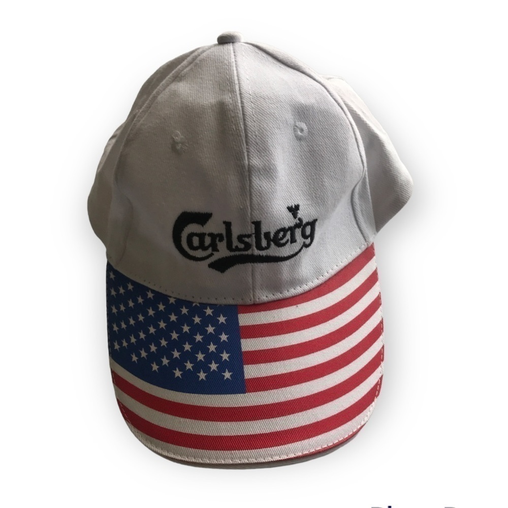 Carlsberg usa flag design white hat
